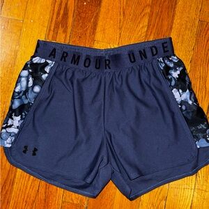 Under Armour Women's Navy and Black Shorts